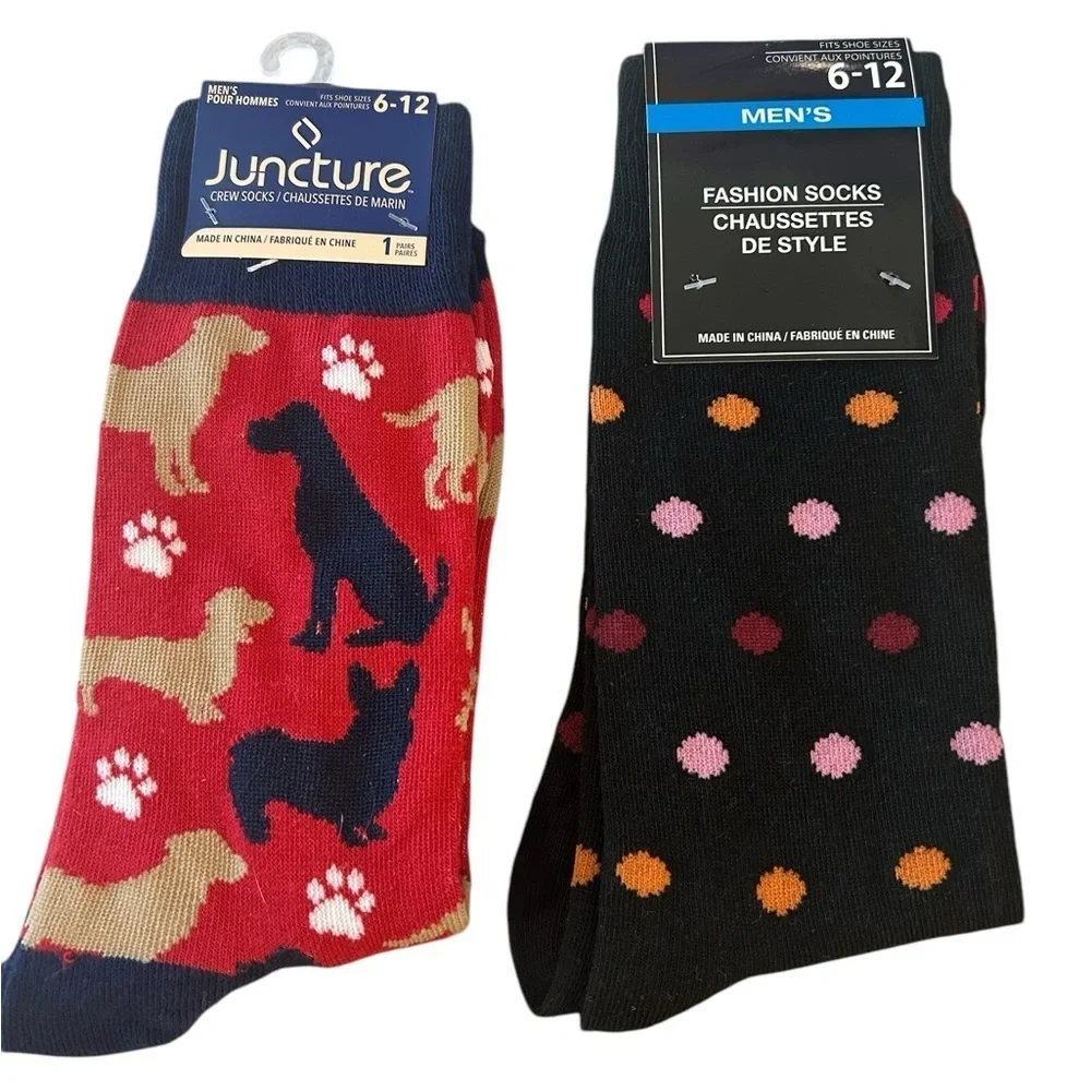 (2) Pairs‎ of Fashion Socks - Size 6-12 - New in Packaging!